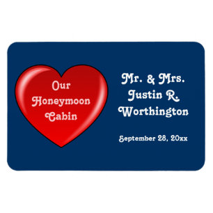 Honeymoon Cabin Blue Cruise Door Marker Magneet