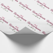 Honeymoon Couple Design Honeymoon Vibes Cadeaupapier (Hoek)