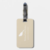 Honeymoon Couple Wedding Bagagelabel (Achterkant verticaal)