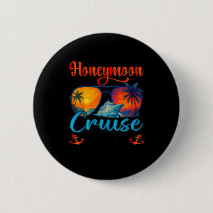 Honeymoon Cruise 2026 Net Getrouwd Ontwerp Ronde Button 5,7 Cm