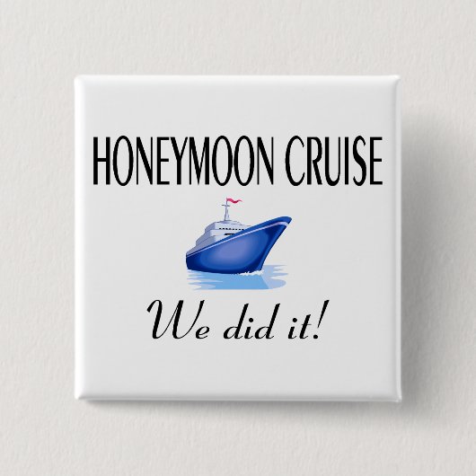 Honeymoon Cruise Vierkante Button 5,1 Cm (Voorkant)