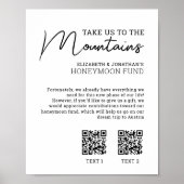 Honeymoon financiert moderne kasqr-code poster (Voorkant)