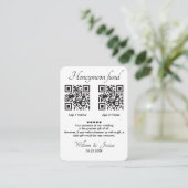Honeymoon Fonds met 2 QR-code en foto's Informatiekaartje (Staand voorkant)