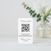 Honeymoon Fonds met QR-code en foto's Informatiekaartje (Staand voorkant)