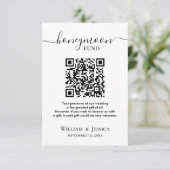 Honeymoon Fonds Met QR Code Kaart (Staand voorkant)