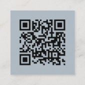 Honeymoon Fonds | QR-code Modern bruiloft Blue Gre Informatiekaartje (Achterkant)