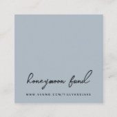 Honeymoon Fonds | QR-code Modern bruiloft Blue Gre Informatiekaartje (Voorkant)