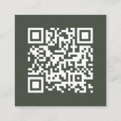 Honeymoon Fonds | QR-code Olive Green Informatiekaartje (Achterkant)