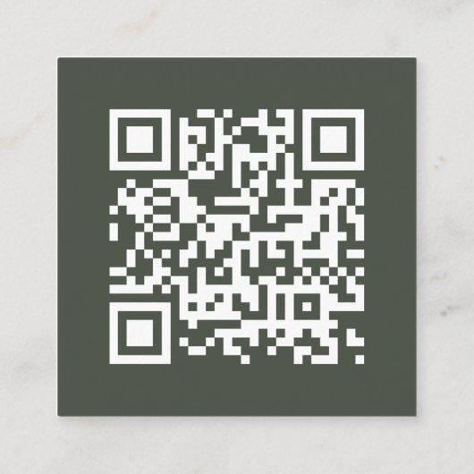Honeymoon Fonds | QR-code Olive Green Informatiekaartje (Achterkant)