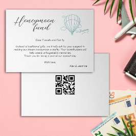 Honeymoon Fonds QR Code Reis Fonds Verzoek Cadeau Kaart