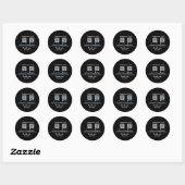 Honeymoon Fund PayPal Venmo QR code bedankt Ronde Sticker (Vel)