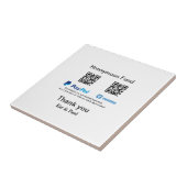Honeymoon Fund PayPal Venmo QR code bedankt Tegeltje (Zijkant)
