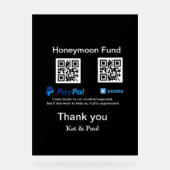 Honeymoon Fund PayPal Venmo QR code Merci (Recto)
