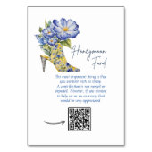 Honeymoon Fund QR code High-Heel Vrijgezellenfeest Kaart (Voorkant)