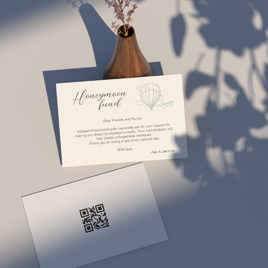 Honeymoon Fund Qr Code Reis Fonds Verzoek Cadeau Informatiekaartje