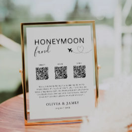 Honeymoon Fund QR Code Sign, Huwelijksreis In Kaart
