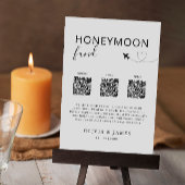 Honeymoon Fund QR Code Sign, Huwelijksreis In Kaart