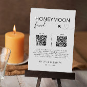Honeymoon Fund QR Code Sign, Huwelijksreis In Kaart