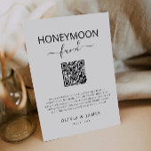 Honeymoon Fund QR Code Sign, Huwelijksreis Kaart