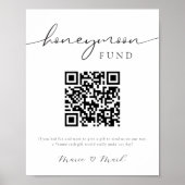 Honeymoon Fund QR Code Sign Poster (Voorkant)