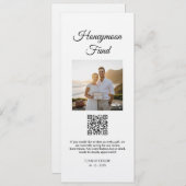 Honeymoon Fund QR Code Sign Wedding Honeymoon Kaart (Voorkant / Achterkant)