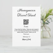 Honeymoon fund scan QR codex naam Kaart (Staand voorkant)