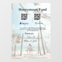 Honeymoon fund venomo paypal donation Q R couple
