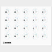Honeymoon fund Voeg Q R code paar naam bruiloft Ronde Sticker (Vel)