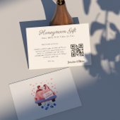 Honeymoon Fund Wedding Registry Gift QR Code Informatiekaartje