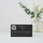 Honeymoon Gift Request Wedding Enclosure Scan Card Visitekaartje (Staand voorkant)