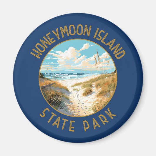 Honeymoon Island State Park Retro noodlijdend Magneet (Voorkant)