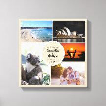 Honeymoon Photo Collage Canvas