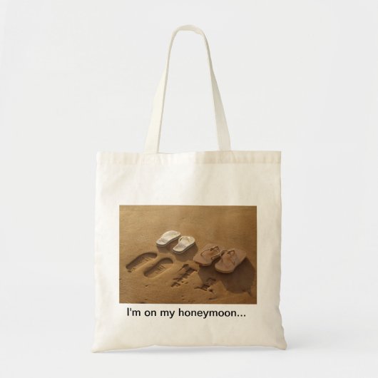 Honeymoon strandtas tote bag (Voorkant)