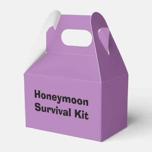 "Honeymoon" Survival Kit Box Bedankdoosjes (Voorkant Zijde)
