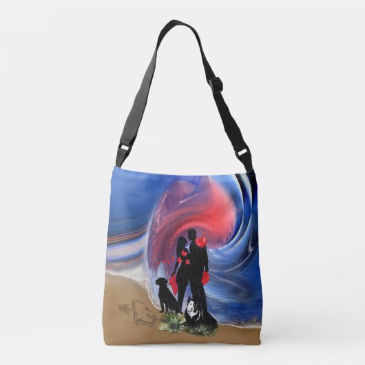 Honeymoon Valentijn koppel Crossbody Tas (Achterkant)