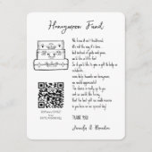Honeymoon-verzoek om bruiloft QR CODE Informatiekaartje (Voorkant)