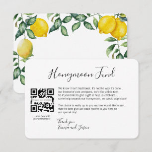 Honeymoon verzoek om kaartje voor bruiloft informatiekaartje