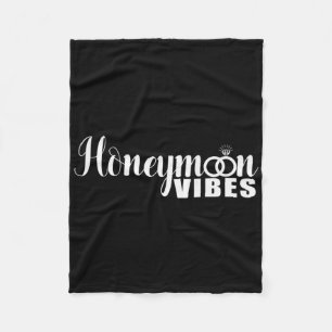 Honeymoon vibes grappige nieuwe bruiden en bruideg fleece deken