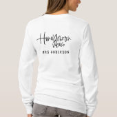 Honeymoon Vibes script tekst bruiloft T-shirt (Achterkant)