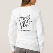Honeymoon Vibes script tekst bruiloft T-shirt (Achterkant)