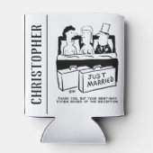 Honeymoon Wedding Night for Bride & Groom Blikjeskoeler (Achterkant)