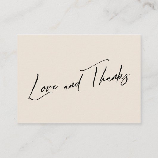 Honeymoon wil een modern handschrift, eenvoudig kr informatiekaartje (Achterkant)