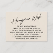 Honeymoon wil een modern handschrift, eenvoudig kr informatiekaartje (Voorkant)