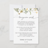 Honeymoon Wish Bee and Wildflower Enclosure Card Kaart (Voorkant)