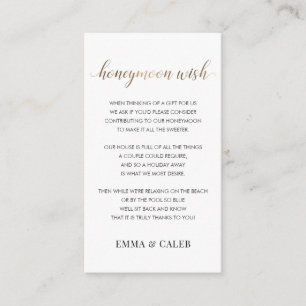 Honeymoon Wish Fund Enclosure Card Informatiekaartje