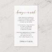 Honeymoon Wish Fund Enclosure Card Informatiekaartje (Voorkant)