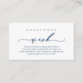 Honeymoon Wish, modern romantisch design Informatiekaartje (Voorkant)