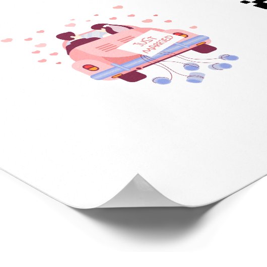 Honeymoon Wish Travel Fund Vraag cadeau QR-code aa Poster (Hoek)