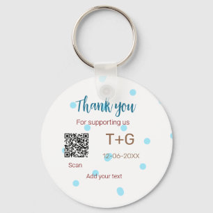 Honeymoonfonds QR-code koppel naam bruiloft Sleutelhanger