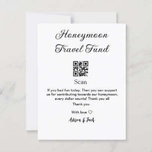 Honeymoonfonds scan QR-code naam toevoegen Briefkaart